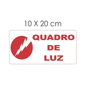 PLACA SINALIZACAO QUADRO DE LUZ - JA