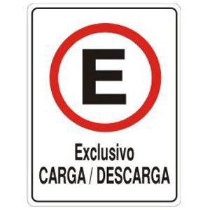 PLACA SINALIZACAO EXCLUSIVO CARGA/DESCARGA - JA