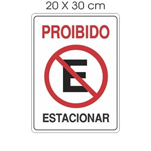 PLACA SINALIZACAO PROIBIDO ESTACIONAR - JA