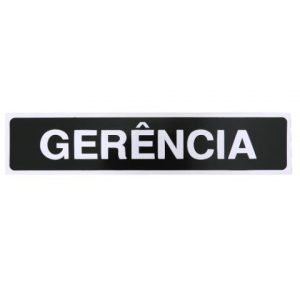 PLACA SINALIZACAO GERENCIA - JA