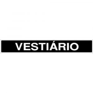 PLACA SINALIZACAO VESTIARIO - JA