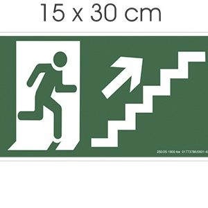 PLACA SINALIZACAO ESCADA SUBIR - JA