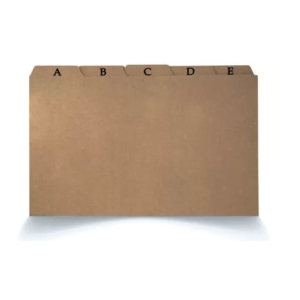 INDICE CARTOLINA A/Z DIVERSOS TAMANHOS- MENNO