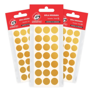 ETIQUETA REDONDA OURO 15MM C/ 210UN - GRESPAN