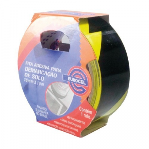 FITA ADESIVA 50 X 15M DEMARCACAO DE SOLO AM/PT - EUROCEL