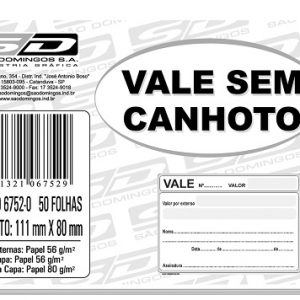 VALE SEM CANHOTO C/ 50FLS - SAO DOMINGOS