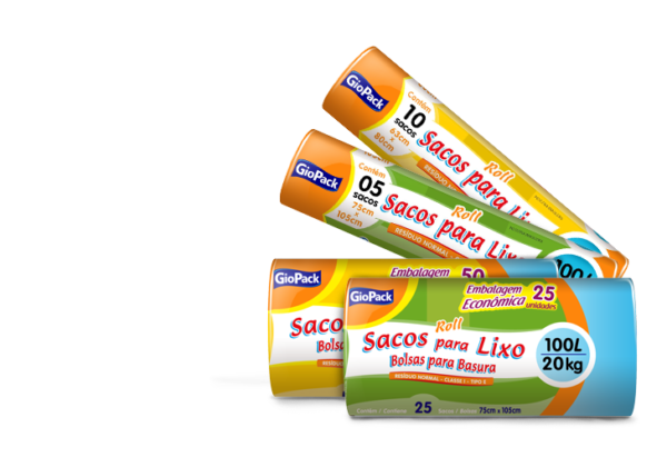 saco de lixo rolo giopack