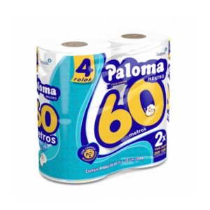 PAPEL HIG. FLS SIMPLES 4 X 60M - PALOMA