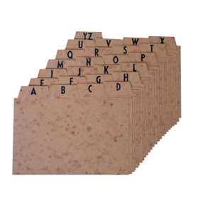 INDICE CARTOLINA A/Z 6X9 - MANO