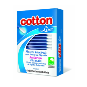 HASTES FLEXIVEIS C/ PONTAS DE ALGODÃO 150UN - COTTON LINE