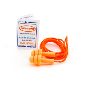 PROTETOR AUDITIVO PLUG SILICONE LARANJA C.A 36.817 - PREVENT
