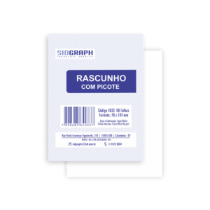 RASCUNHO 78MM X 104MM C/ PICOTE 80FLS REF.4033 - SIDGRAF