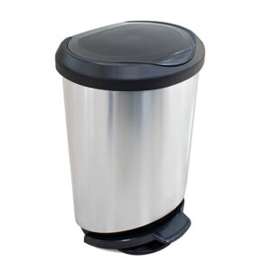 LIXEIRA 45L C/ PEDAL LABEL INOX REF. 25744PM - ARQPLAST