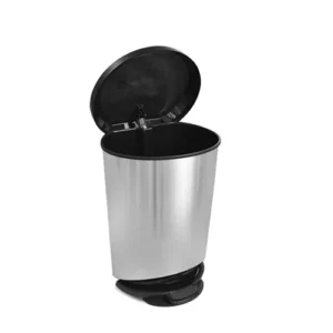 LIXEIRA 20L C/ PEDAL LABEL INOX REF.25776PM - ARQPLAST