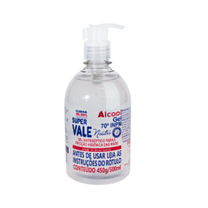 ALCOOL 70° INPM 450G GEL PUMP - SUPER VALE