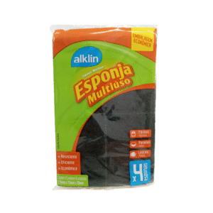 ESPONJA DUPLA FACE 110MM X 75MM C/ 4UN - ALKLIN