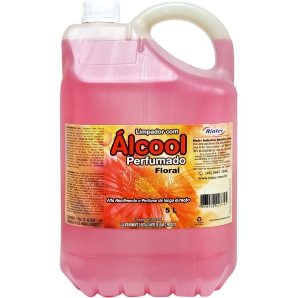 LIMPADOR PERFUMADO com ALCOOL FLORAL 5L - RIALER