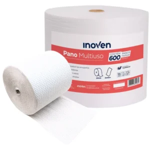 PANO MULTIUSO ROLO BRANCO 20CM X 300M - INOVEN