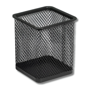 PORTA LAPIS METAL QUADRADO TELADO PRETO REF.9205 - RIO TIJUCAS