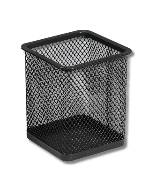 PORTA LAPIS METAL QUADRADO TELADO PRETO REF.9205 - RIO TIJUCAS