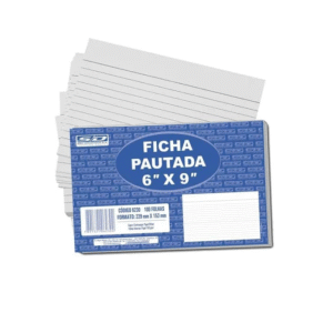 FICHA PAUTADA 6X9 C/ 100UN - ANIMATIVA