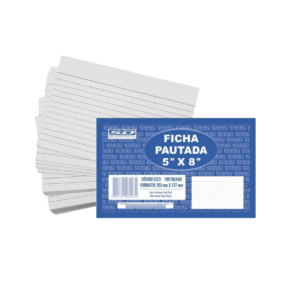 FICHA PAUTADA 5X8 C/ 100UN - ANIMATIVA