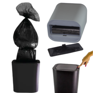 LIXEIRA 12L PUSH CLICK PRETA - TONK (1)