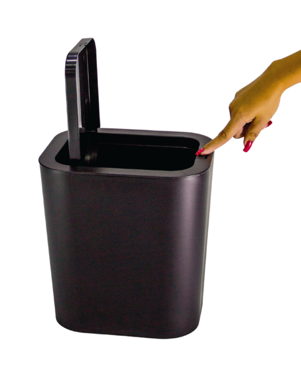 LIXEIRA 12L PUSH CLICK PRETA - TONK
