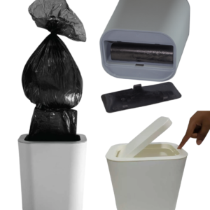 LIXEIRA 12L PUSH CLICK branca TONK