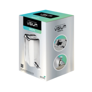 SABONETEIRA C RESERVATORIO 1L AÇO INOX VISIUM - BIOVIS 1