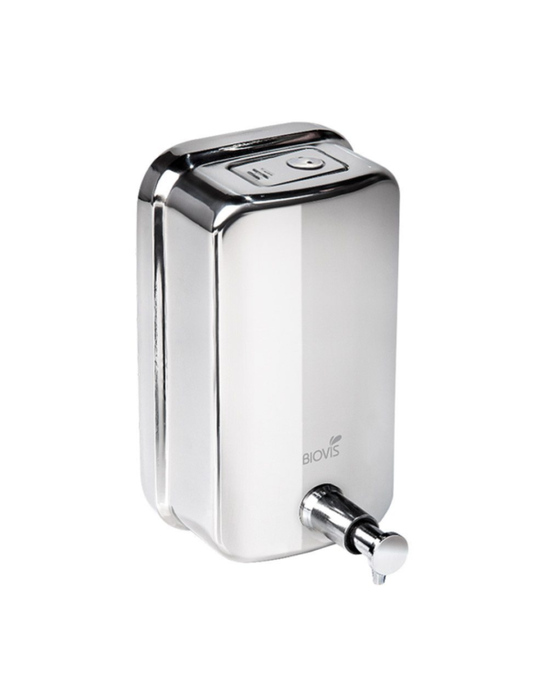 SABONETEIRA C RESERVATORIO 1L AÇO INOX VISIUM - BIOVIS