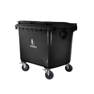 LIXEIRA CONTENTOR 1100L C/ RODAS PRETA - NOBRE