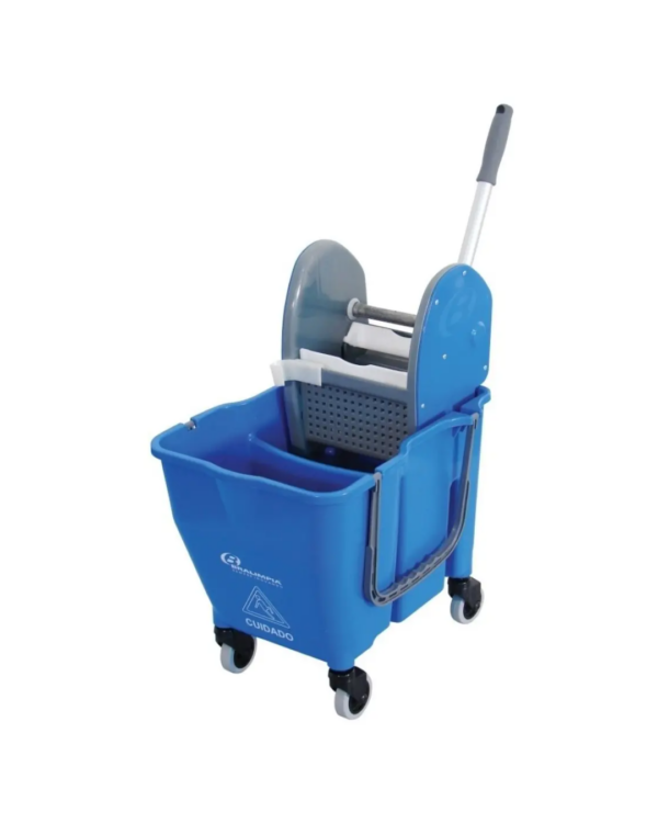 BALDE ESPREMEDOR 30L AZUL DOBLO - BRALIMPIA