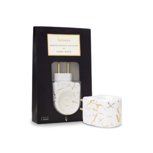 AROMATIZADOR ELETRICO PORCELANA STONE WHITE - VIA AROMA