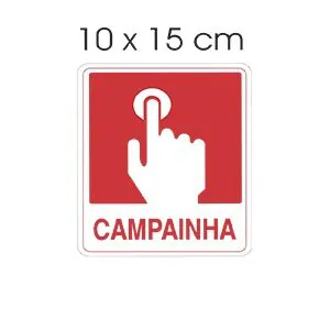 PLACA SINALIZACAO CAMPAINHA - JA