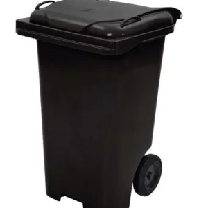 LIXEIRA CONTENTOR 120L C/ RODAS PRETO - JSN