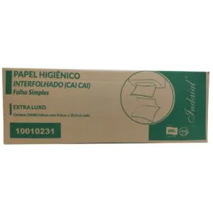 PAPEL HIG. INTERC. 9CM X 20,5CM FL DUPLA C/ 8000UN REF.30-07 100% CELULOSE - IPEL