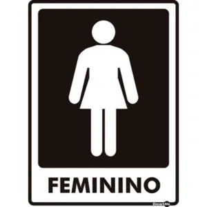 PLACA SINALIZACAO FEMININO - JA