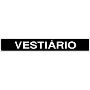 PLACA SINALIZACAO VESTIARIO - JA