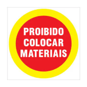 PLACA SINALIZACAO EXTINTOR/PROIBIDO COLOCAR MATERIAIS - JA