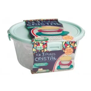 POTE PLASTICO KIT 3UN 0,55L/1L/1,7L REF.1436 - PLASVALE