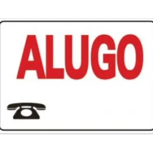 PLACA SINALIZACAO ALUGO - JA