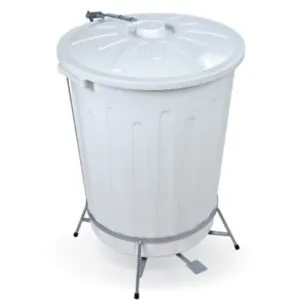 LIXEIRA 65L BRANCA C/ PEDAL REF.65BRPM - ARQPLAST