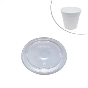 TAMPA PLASTICA COPO TERMICO 180ML PP C/ 50UN REF.TCT-180 - COPOBRAS