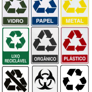 ADESIVO SINALIZAÇÃO DE LIXO - JA