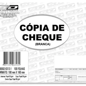 COPIA CHEQUE BRANCO 100FLS - SAO DOMINGOS
