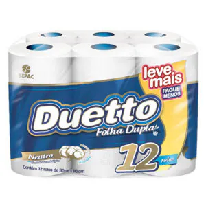 PAPEL HIG. FLS DUPLAS 12 X 30M - DUETTO