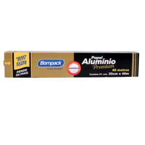 PAPEL ALUMINIO EXTRA FORTE 30CM X 40M - BOMPACK