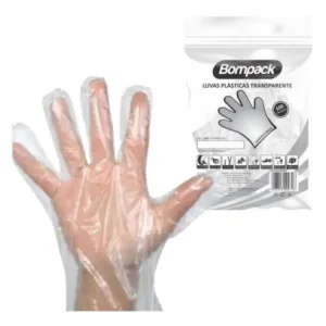 LUVA PLASTICA DESCARTAVEL C/ 100UN