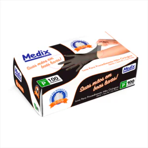 LUVA NITRILICA PRETA TAM. GG C/ 100UN - MEDIX